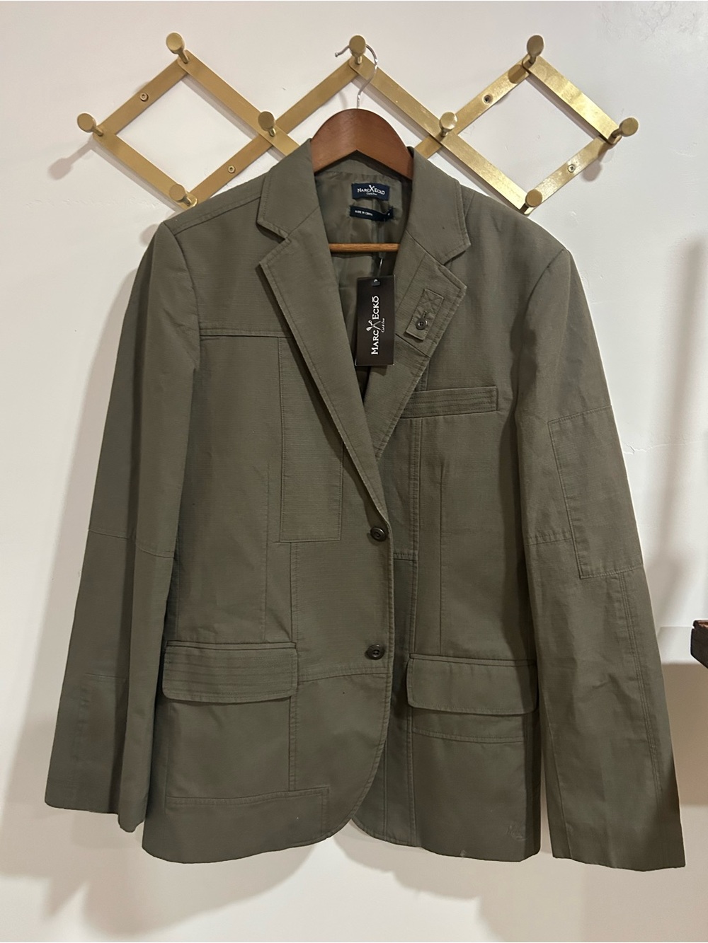 Marc Ecko Men's Olive Green Lightweight Patch-Pocket Jacket